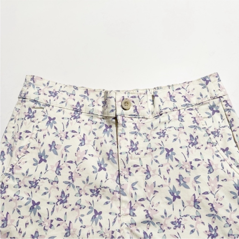 Jachs Girlfriend High Waist Purple and White & Lavender Floral Summer Shorts - Picture 4 of 9